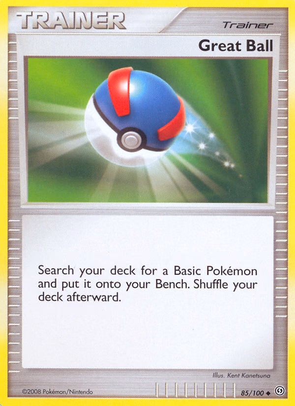 Great Ball Pokemon card (85/100, Stormfront)