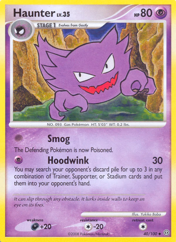 Haunter Pokemon card (40/100, Stormfront)
