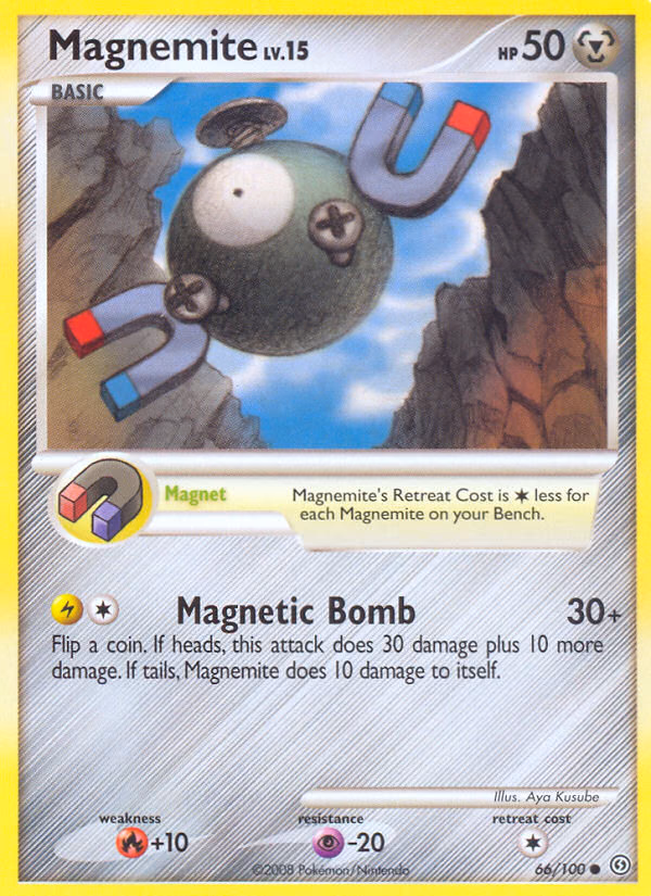 Magnemite Pokemon card (66/100, Stormfront)