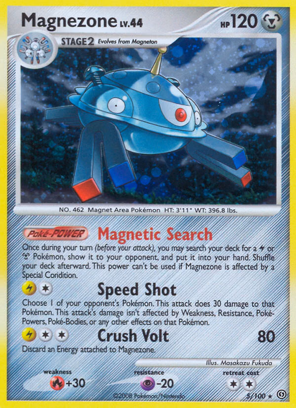 Magnezone Pokemon card (5/100, Stormfront)
