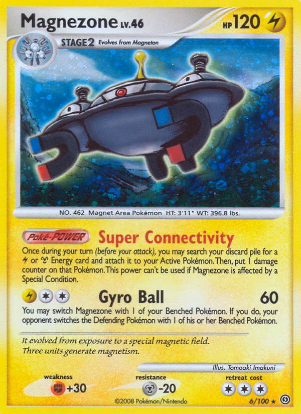 Magnezone Pokemon card (6/100, Stormfront)
