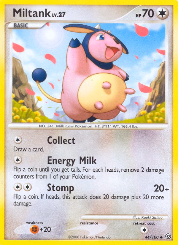 Miltank Pokemon card (44/100, Stormfront)