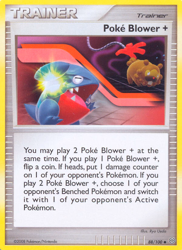 Poké Blower + Pokemon card (88/100, Stormfront)