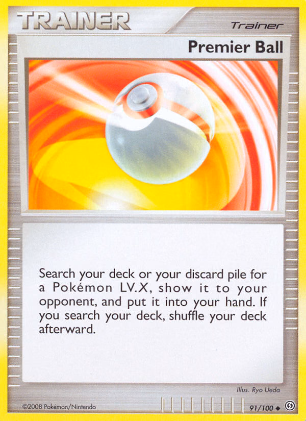 Premier Ball Pokemon card (91/100, Stormfront)
