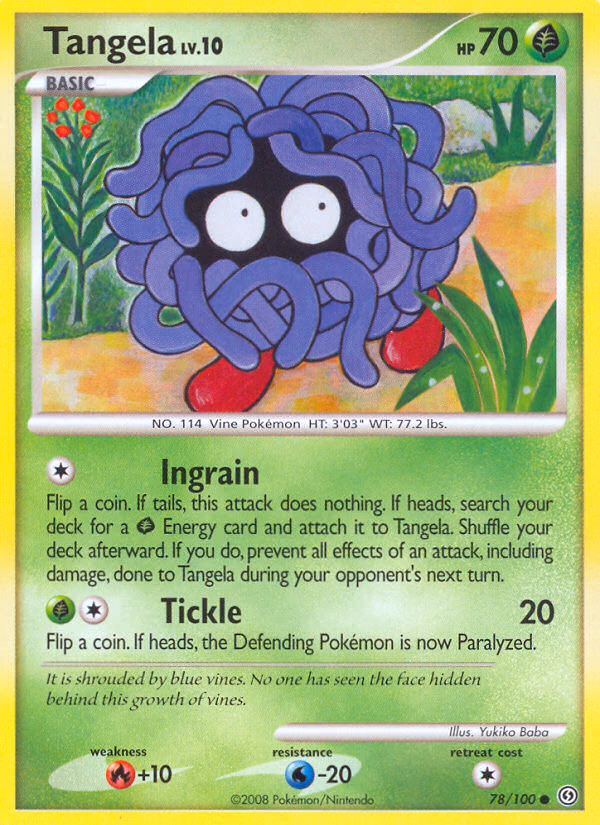 Tangela Pokemon card (78/100, Stormfront)