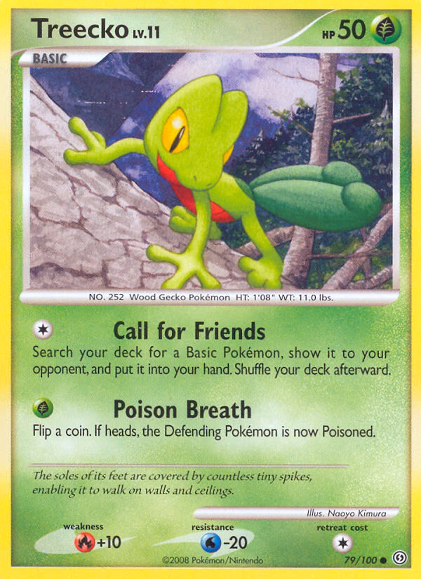 Treecko Pokemon card (79/100, Stormfront)