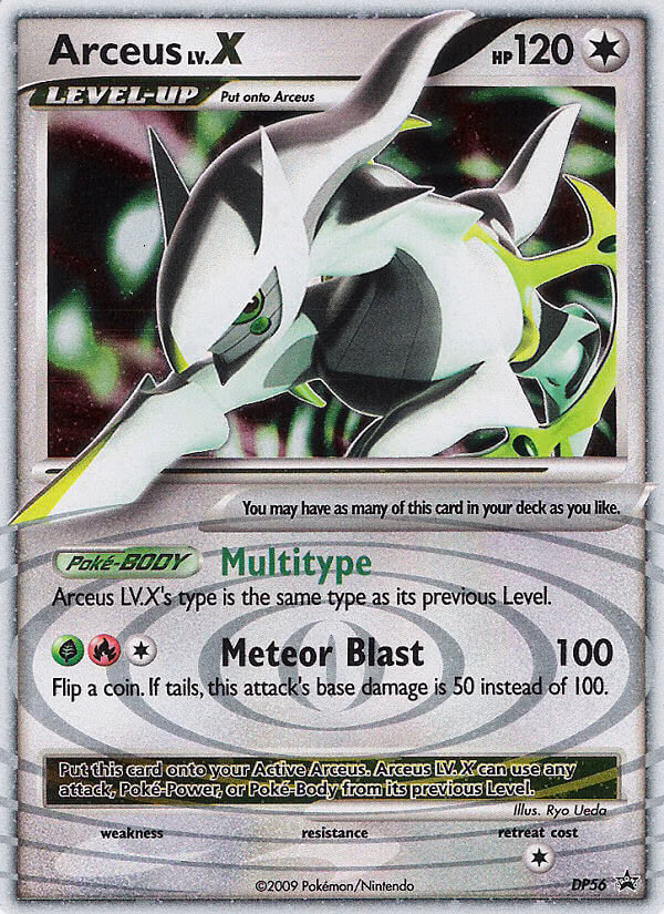 Arceus LV.X Pokemon card (DP56, DP Black Star Promos)