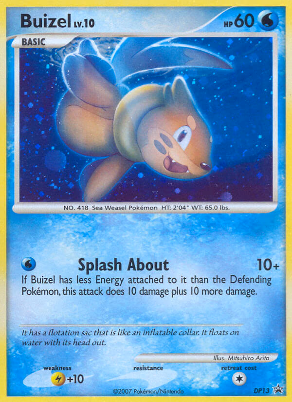 Buizel Pokemon card (DP13, DP Black Star Promos)