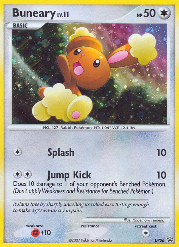 Buneary Pokemon card (DP06, DP Black Star Promos)