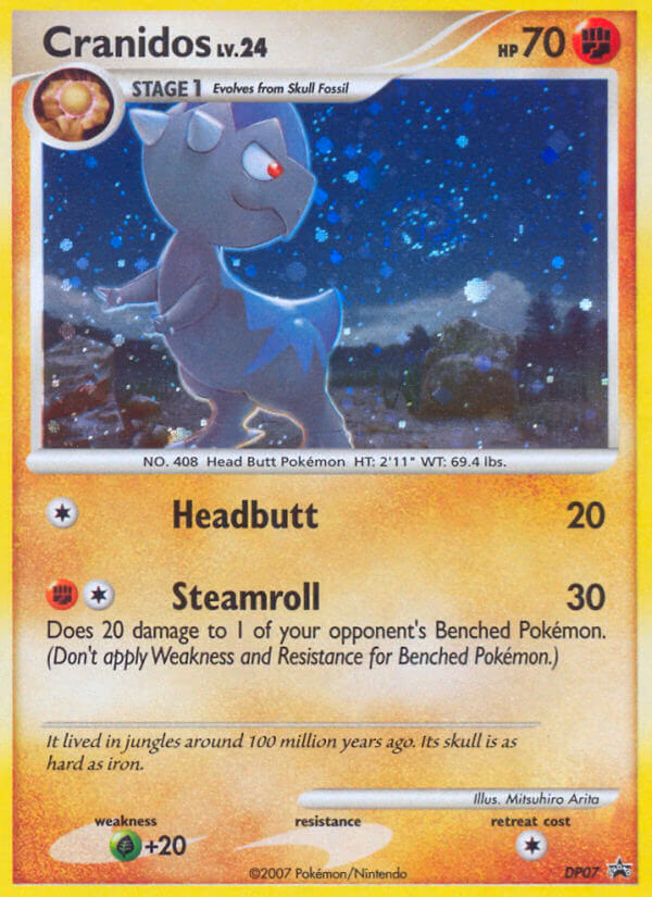 Cranidos Pokemon card (DP07, DP Black Star Promos)