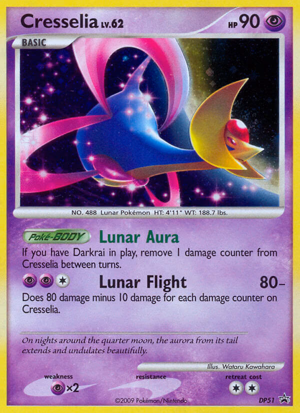 Cresselia Pokemon card (DP51, DP Black Star Promos)