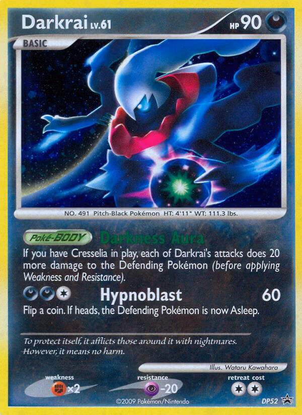 Darkrai Pokemon card (DP52, DP Black Star Promos)