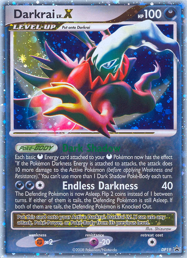 Darkrai LV.X Pokemon card (DP19, DP Black Star Promos)