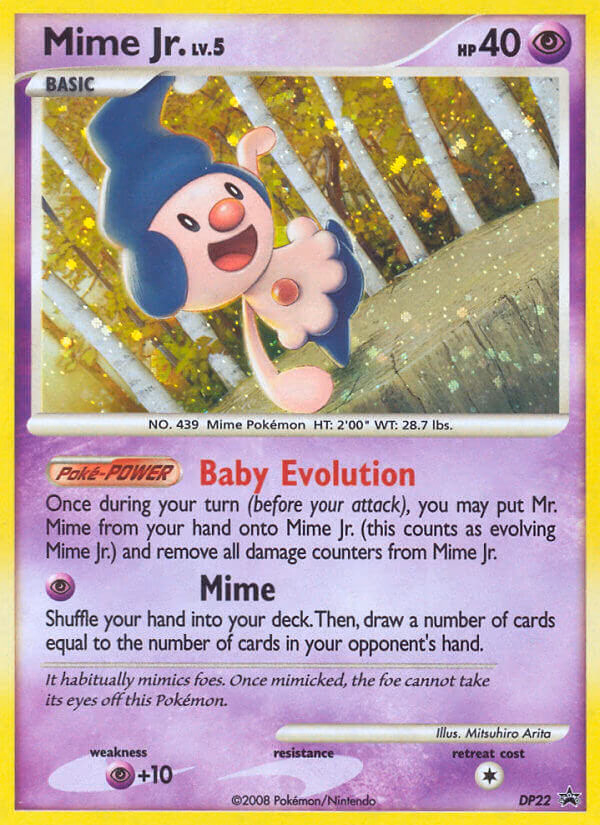 Mime Jr. Pokemon card (DP22, DP Black Star Promos)