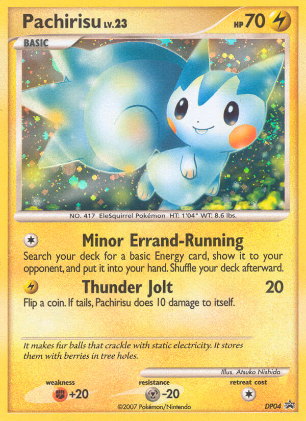 Pachirisu Pokemon card (DP04, DP Black Star Promos)