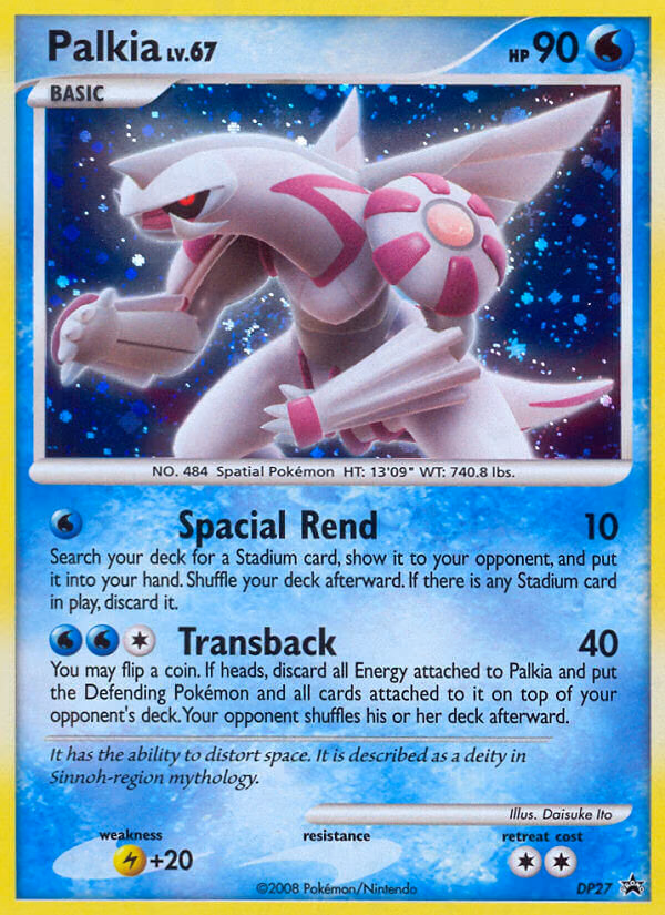 Palkia Pokemon card (DP27, DP Black Star Promos)