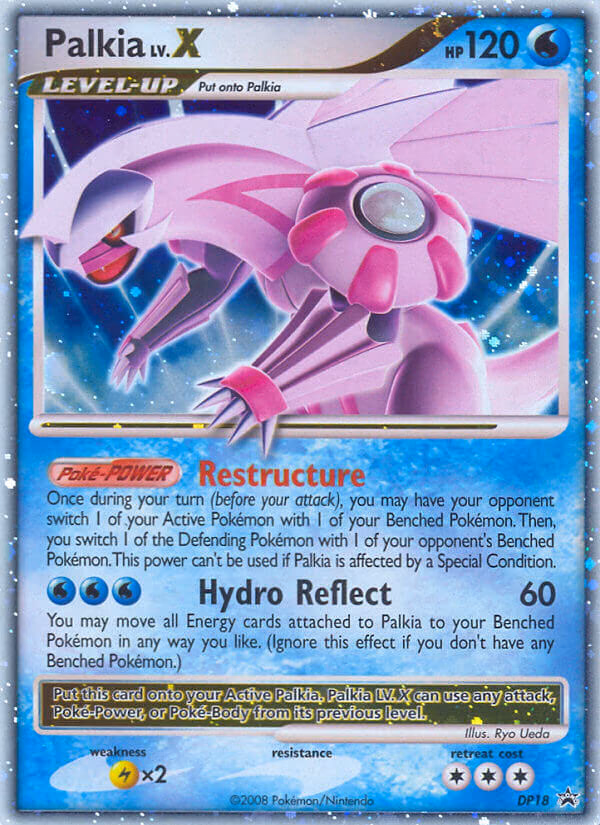 Palkia LV.X Pokemon card (DP18, DP Black Star Promos)