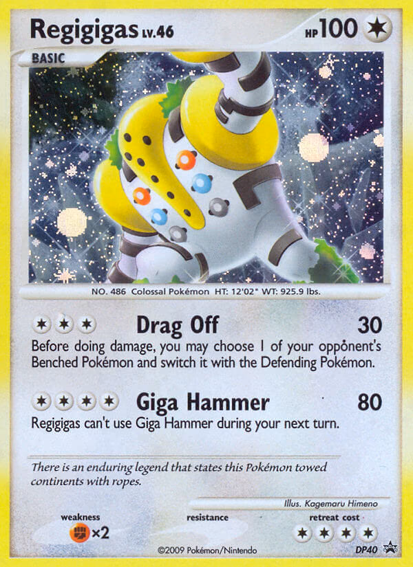 Regigigas Pokemon card (DP40, DP Black Star Promos)