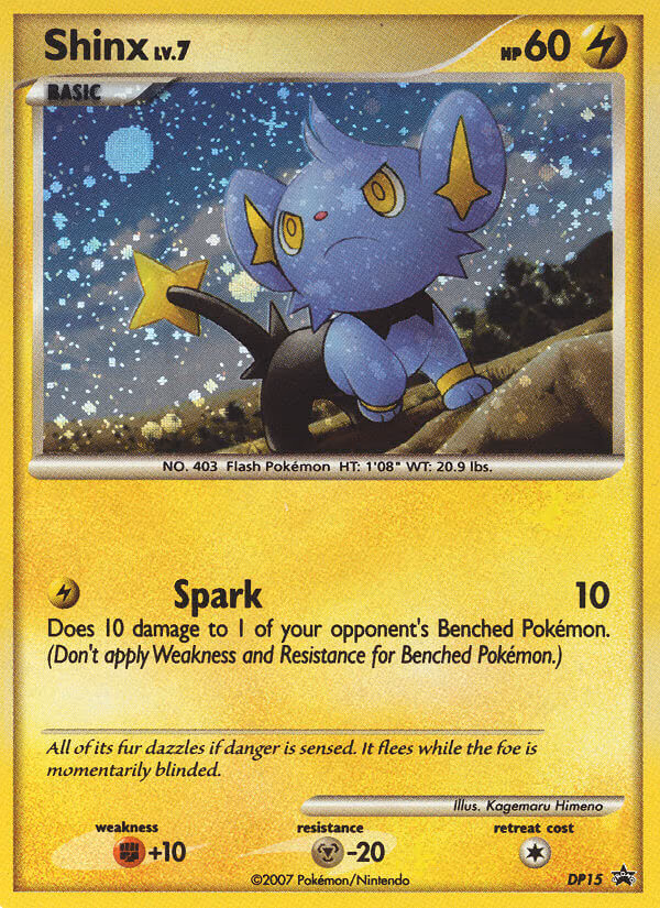 Shinx Pokemon card (DP15, DP Black Star Promos)