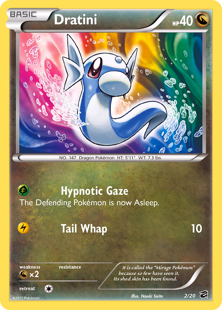 Dratini Pokemon card (2/20, Dragon Vault)