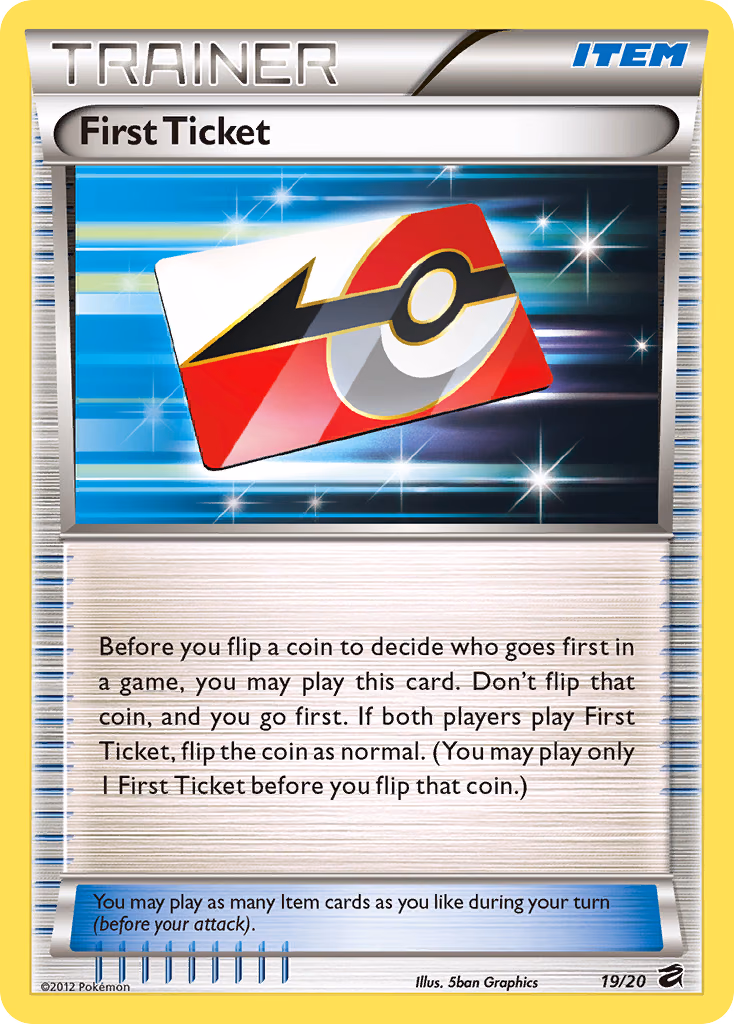 First Ticket Pokemon card (19/20, Dragon Vault)