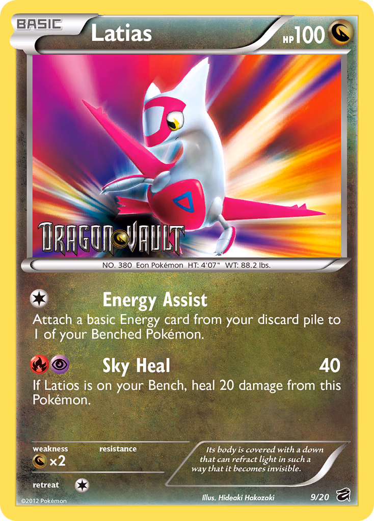 Latias Pokemon card (9/20, Dragon Vault)