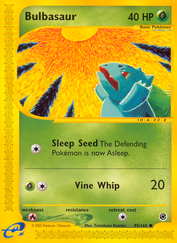 Bulbasaur Pokemon card (95/165, Expedition Base Set)