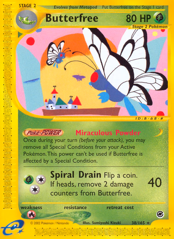Butterfree Pokemon card (38/165, Expedition Base Set)