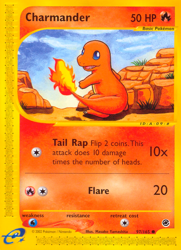 Charmander Pokemon card (97/165, Expedition Base Set)