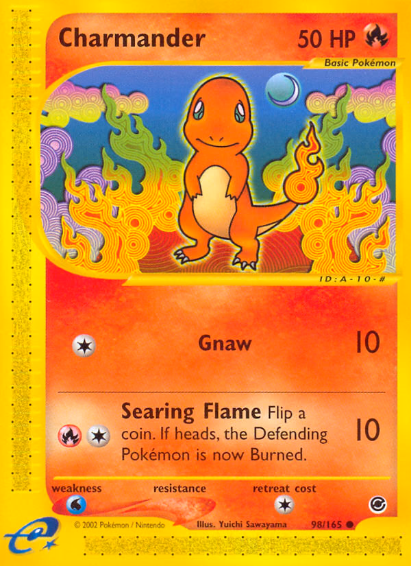 Charmander Pokemon card (98/165, Expedition Base Set)