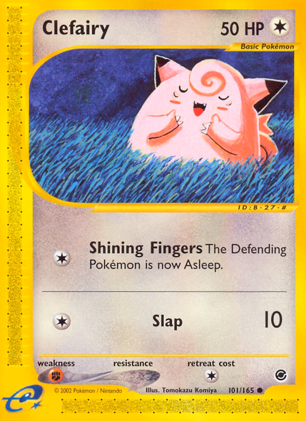 Clefairy Pokemon card (101/165, Expedition Base Set)