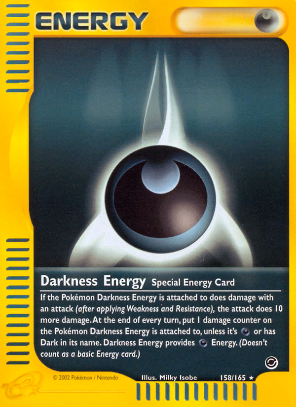 Darkness Energy Pokemon card (158/165, Expedition Base Set)