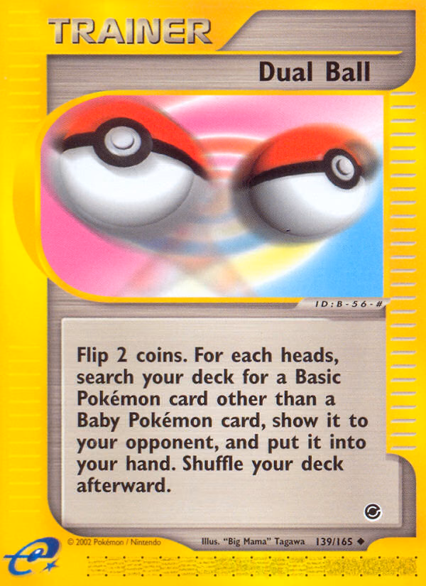Dual Ball Pokemon card (139/165, Expedition Base Set)