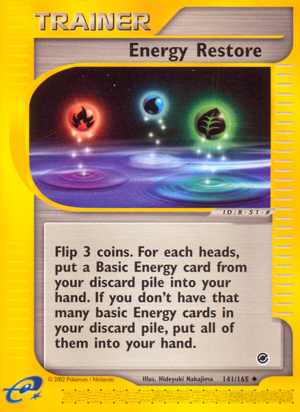Energy Restore Pokemon card (141/165, Expedition Base Set)