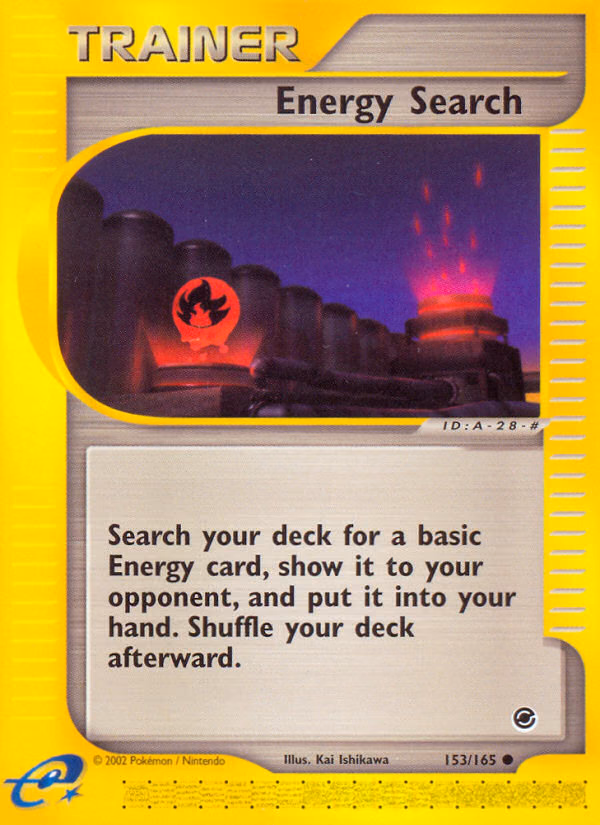 Energy Search Pokemon card (153/165, Expedition Base Set)