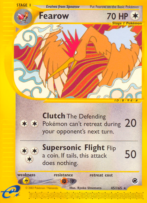 Fearow Pokemon card (45/165, Expedition Base Set)