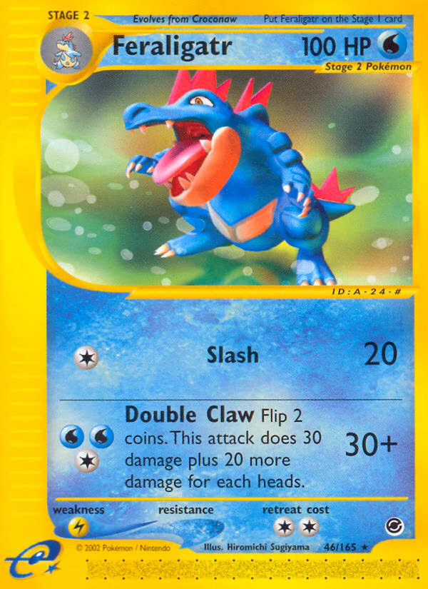 Feraligatr Pokemon card (46/165, Expedition Base Set)