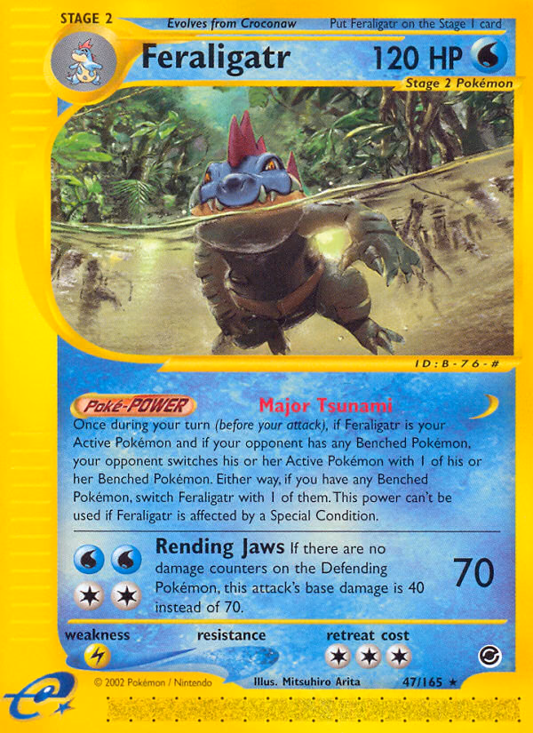 Feraligatr Pokemon card (47/165, Expedition Base Set)