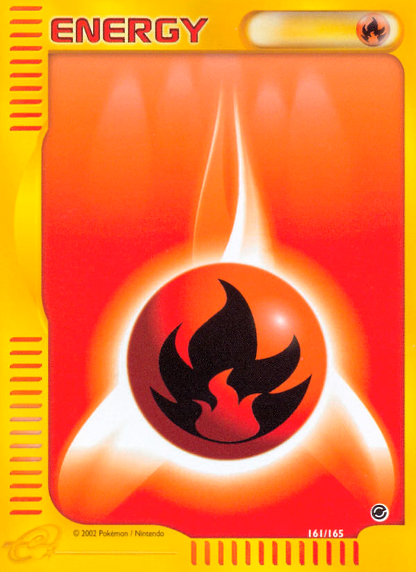 Fire Energy Pokemon card (161/165, Expedition Base Set)