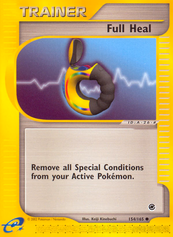 Full Heal Pokemon card (154/165, Expedition Base Set)
