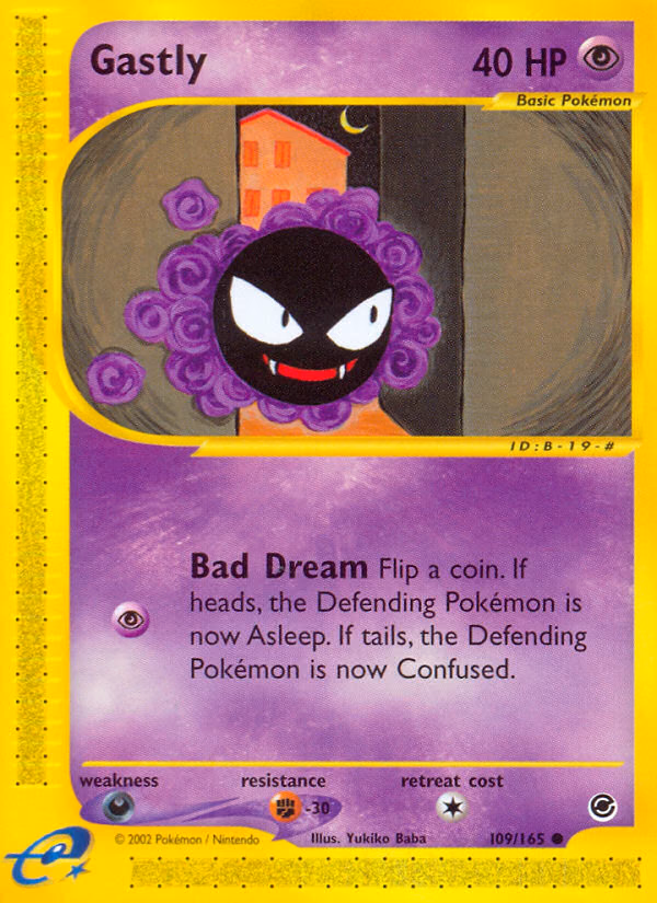 Gastly Pokemon card (109/165, Expedition Base Set)