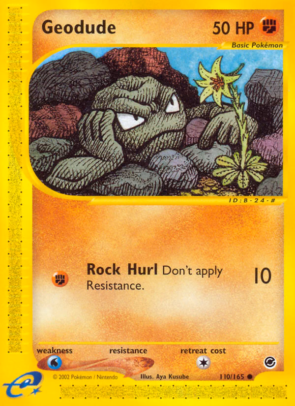 Geodude Pokemon card (110/165, Expedition Base Set)