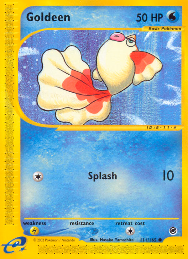 Goldeen Pokemon card (111/165, Expedition Base Set)