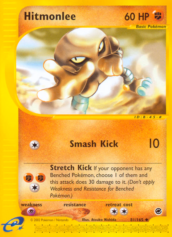 Hitmonlee Pokemon card (81/165, Expedition Base Set)
