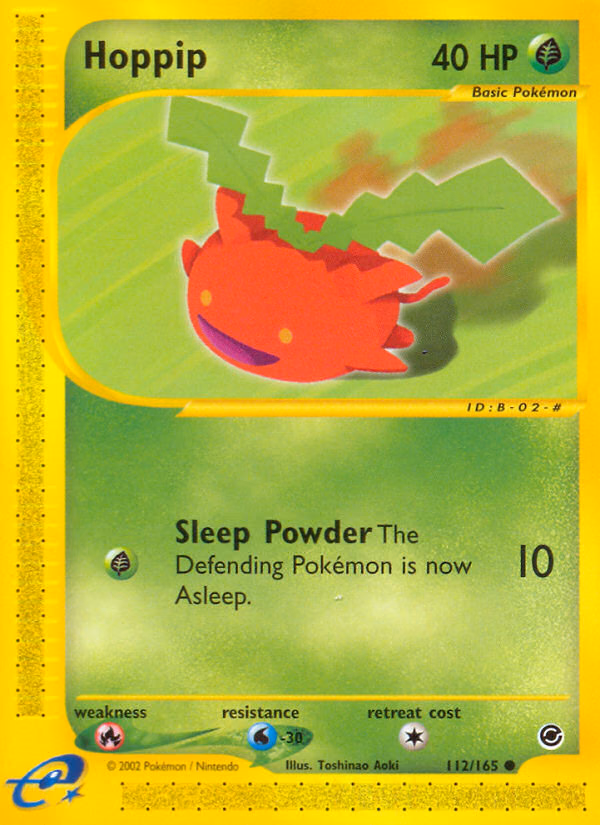 Hoppip Pokemon card (112/165, Expedition Base Set)