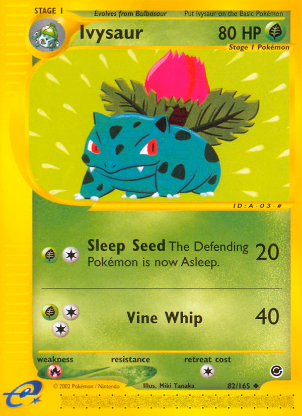Ivysaur Pokemon card (82/165, Expedition Base Set)