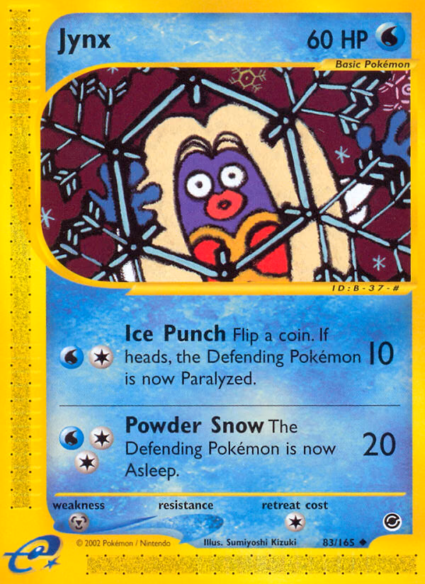Jynx Pokemon card (83/165, Expedition Base Set)