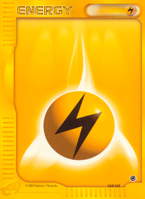 Lightning Energy Pokemon card (163/165, Expedition Base Set)