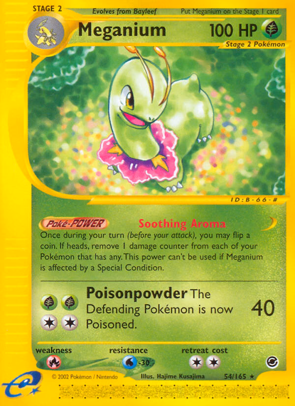 Meganium Pokemon card (54/165, Expedition Base Set)