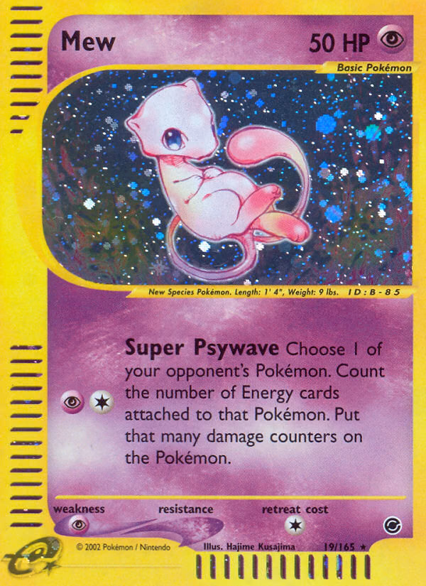 Mew Pokemon card (19/165, Expedition Base Set)